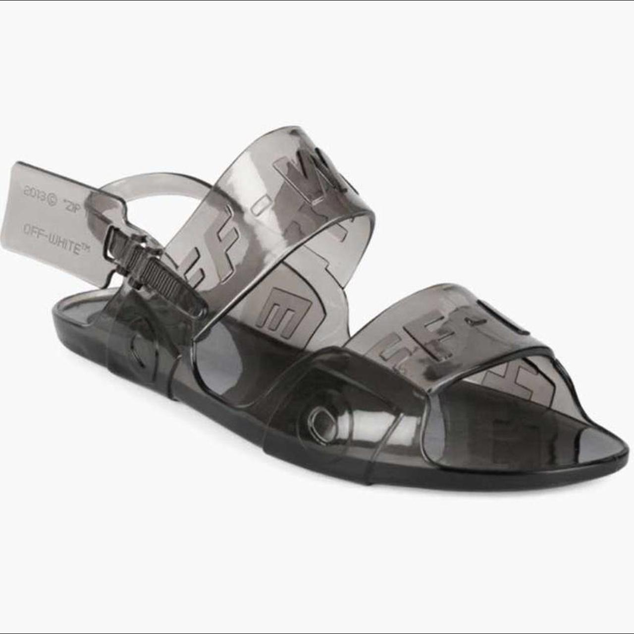 off white jelly sandals sale