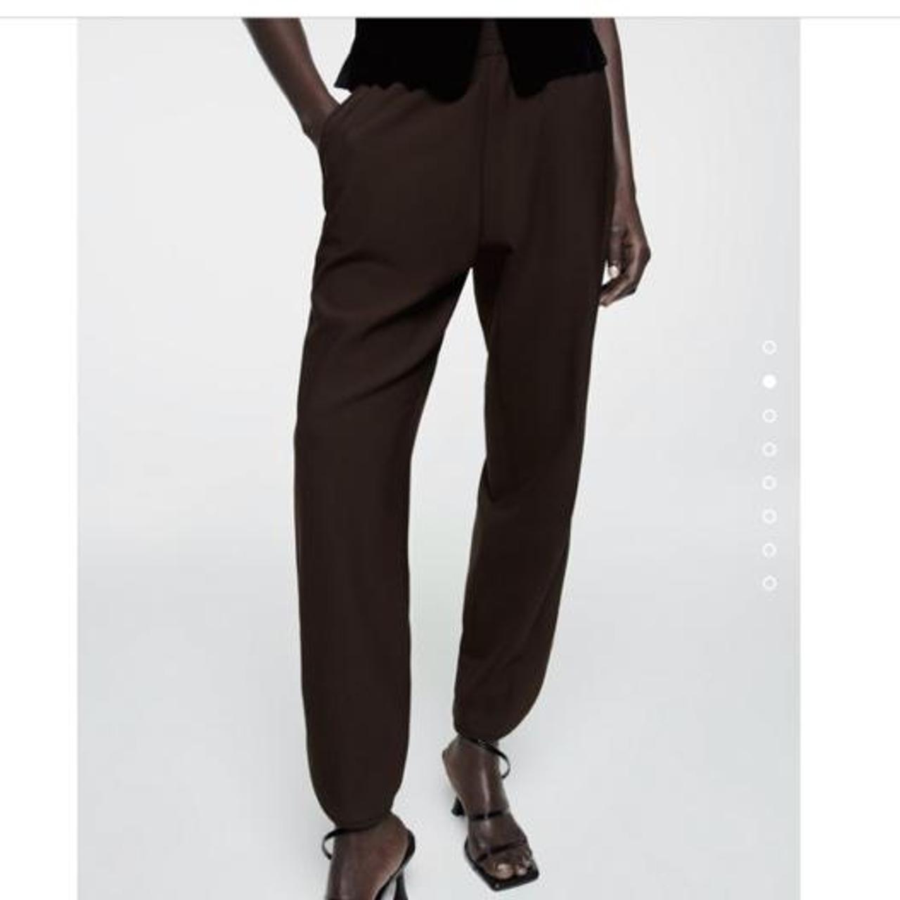 Brown Zara Pants — just ordered them but they were... Depop