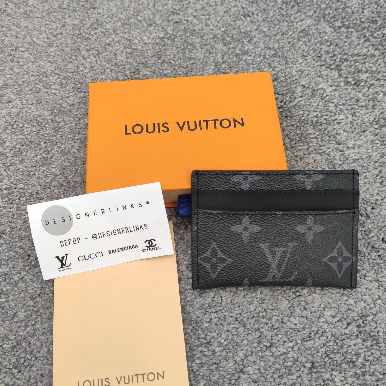 Louis Vuitton Double Card Holder Monogram Graphite - - Depop