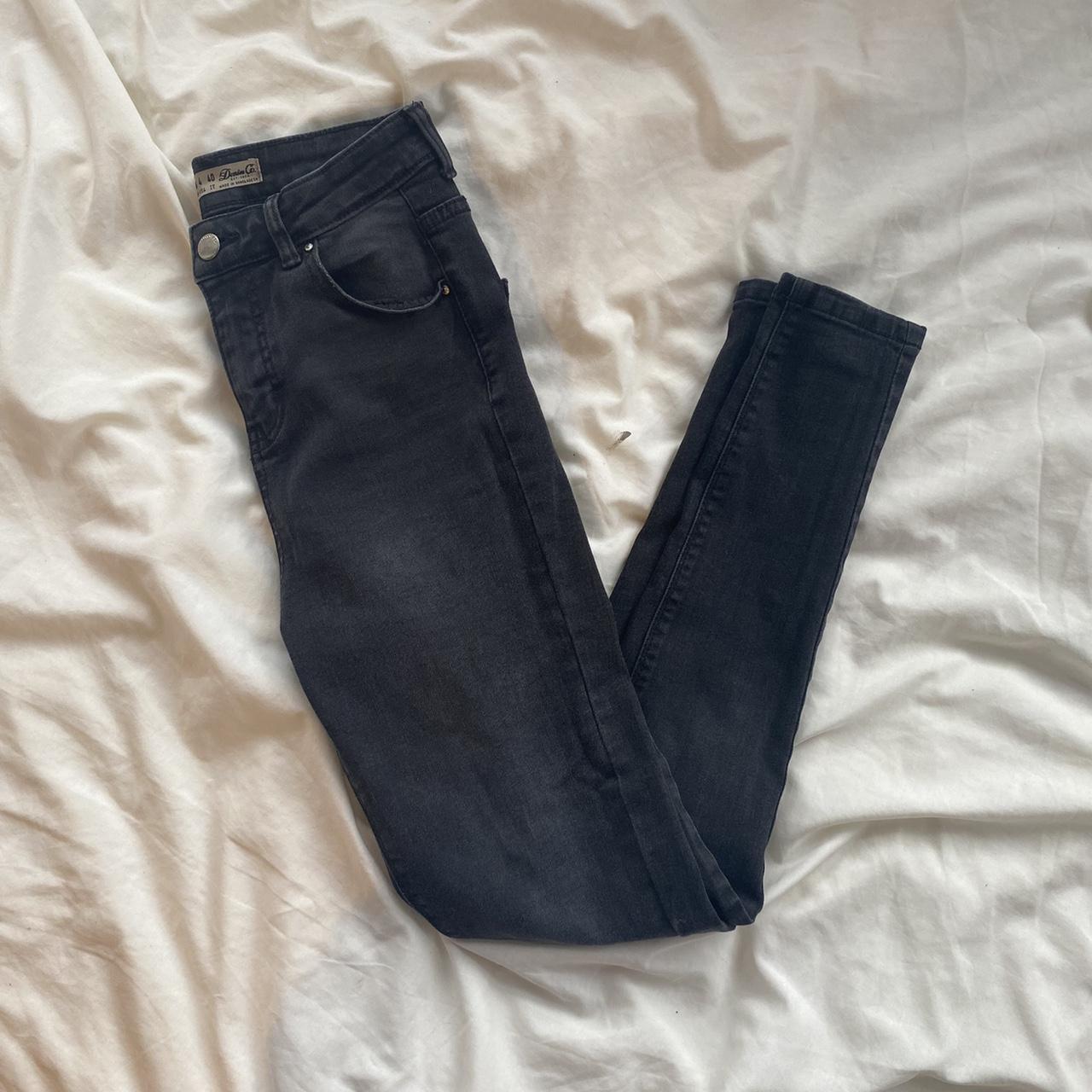 Primark black skinny jeans size 8 high waisted - Depop