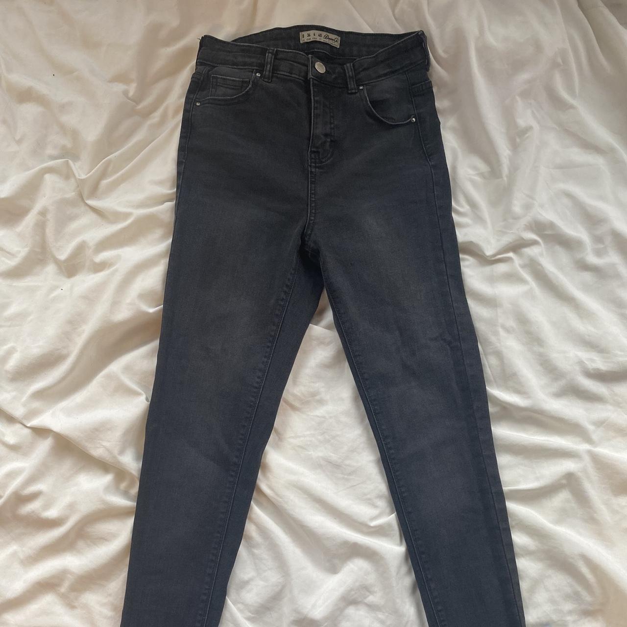 Primark black skinny jeans size 8 high waisted - Depop
