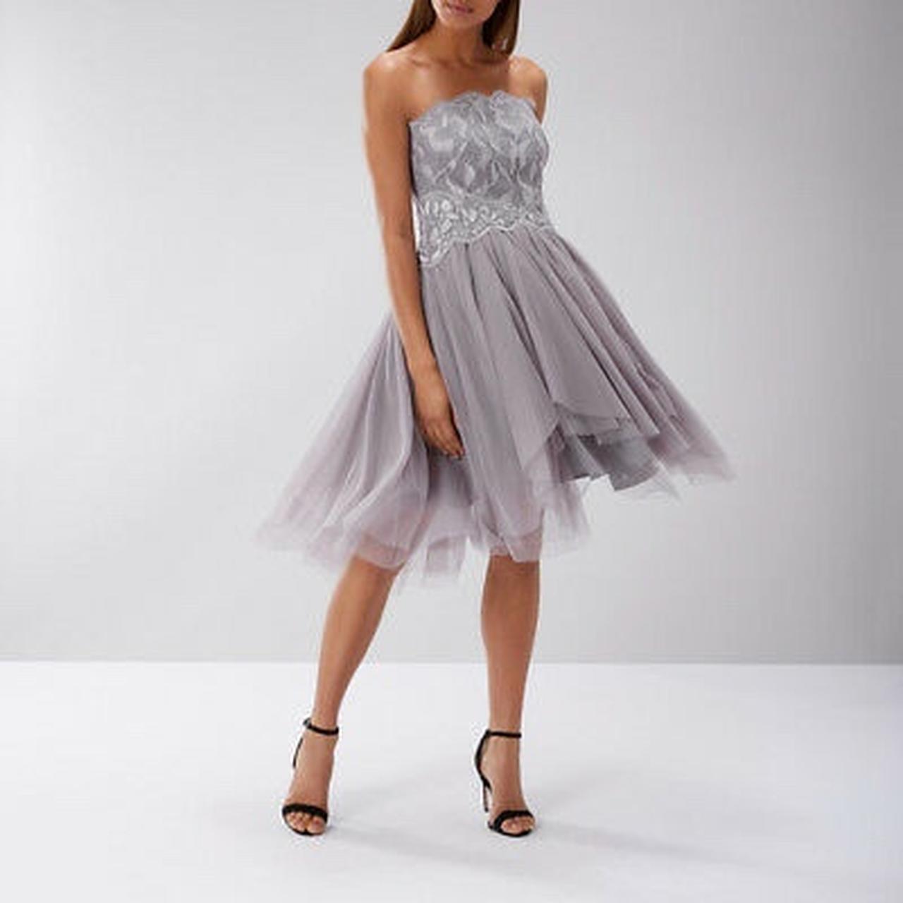 Little mistress tulle midi prom skirt in hotsell lavender grey