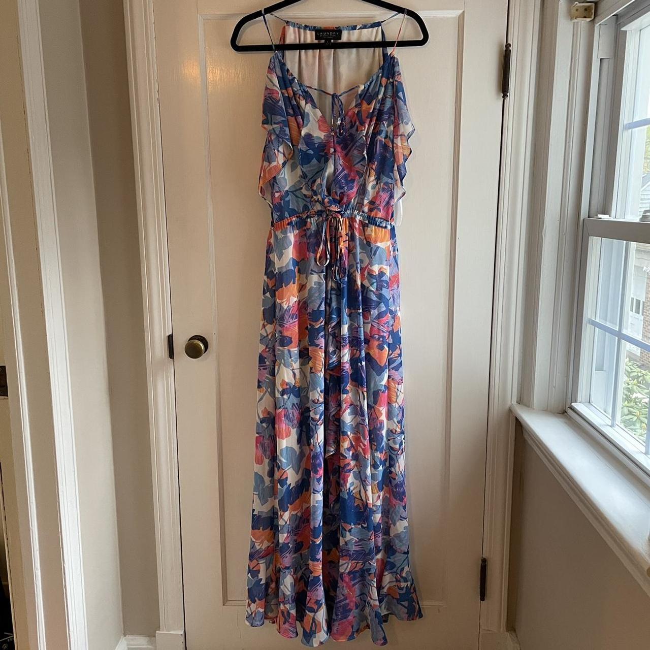 multi color floral Laundry maxi dress ★ 🤎DM FOR... - Depop