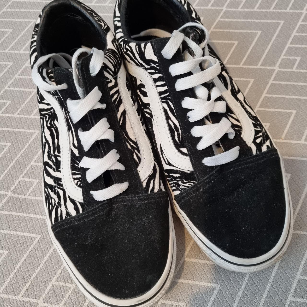 vans old skool zebra print
