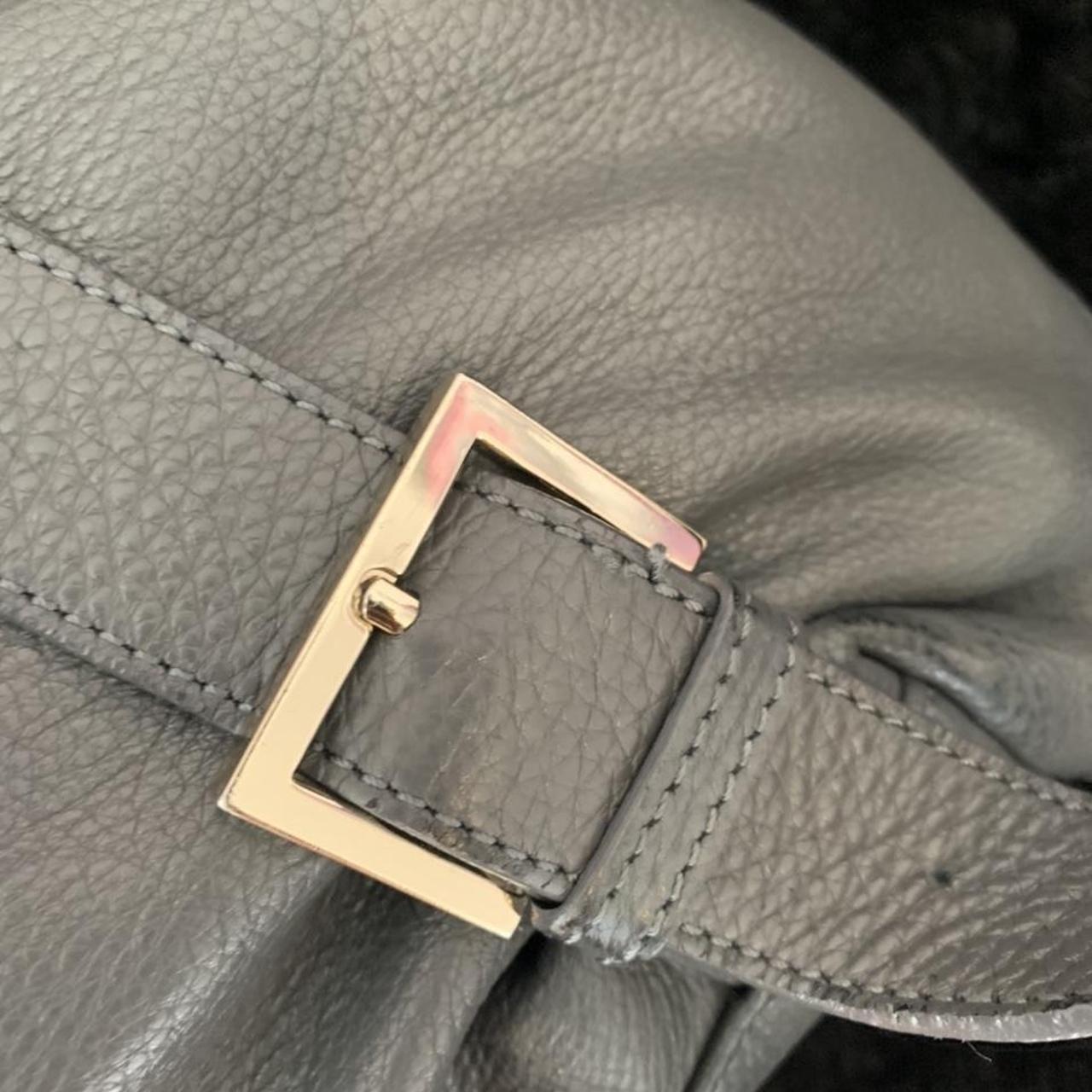 Whistles Grey leather backpack. Missing one zip... Depop