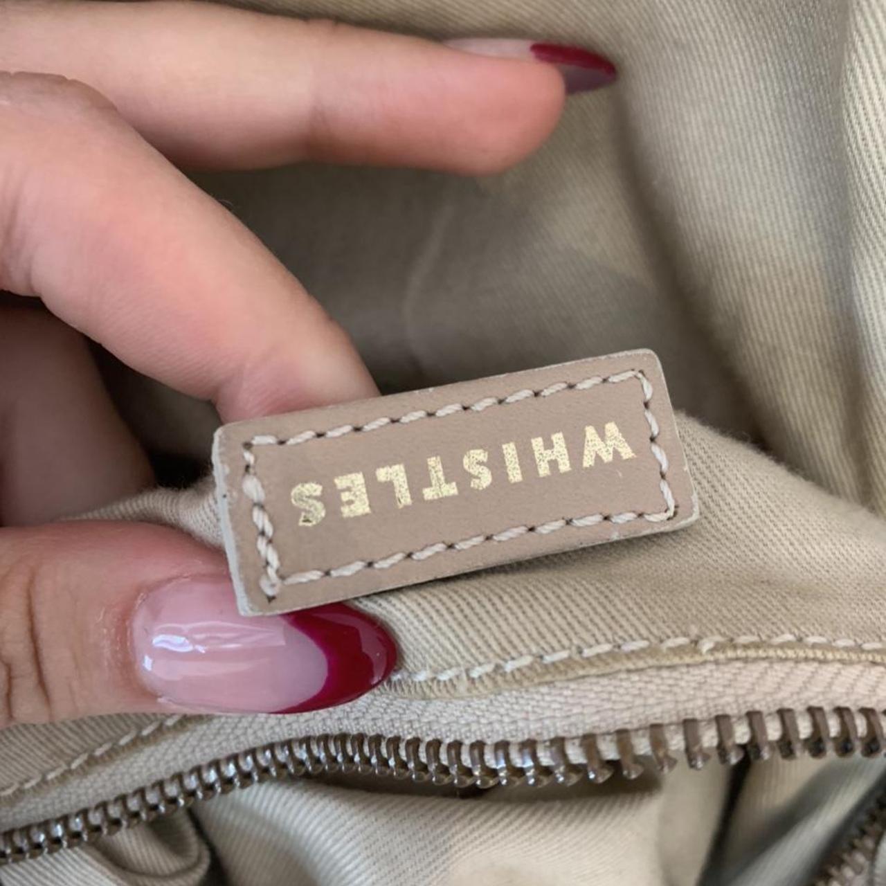 Whistles Grey leather backpack. Missing one zip... Depop