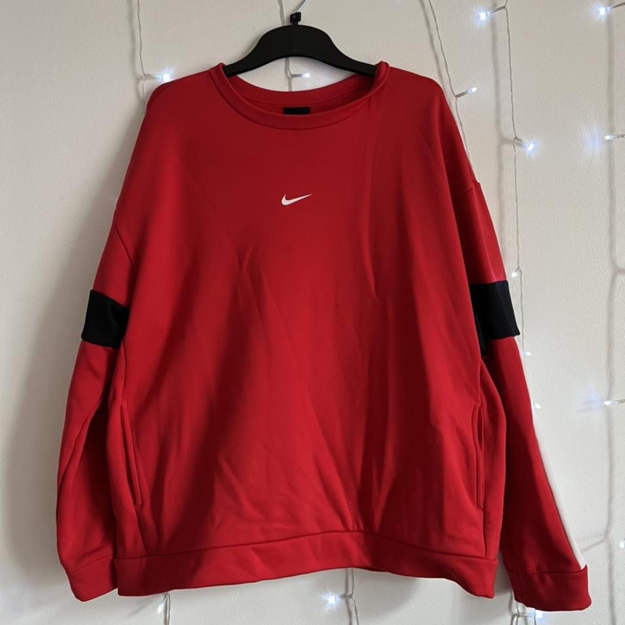 black and red vintage nike sweatshirt