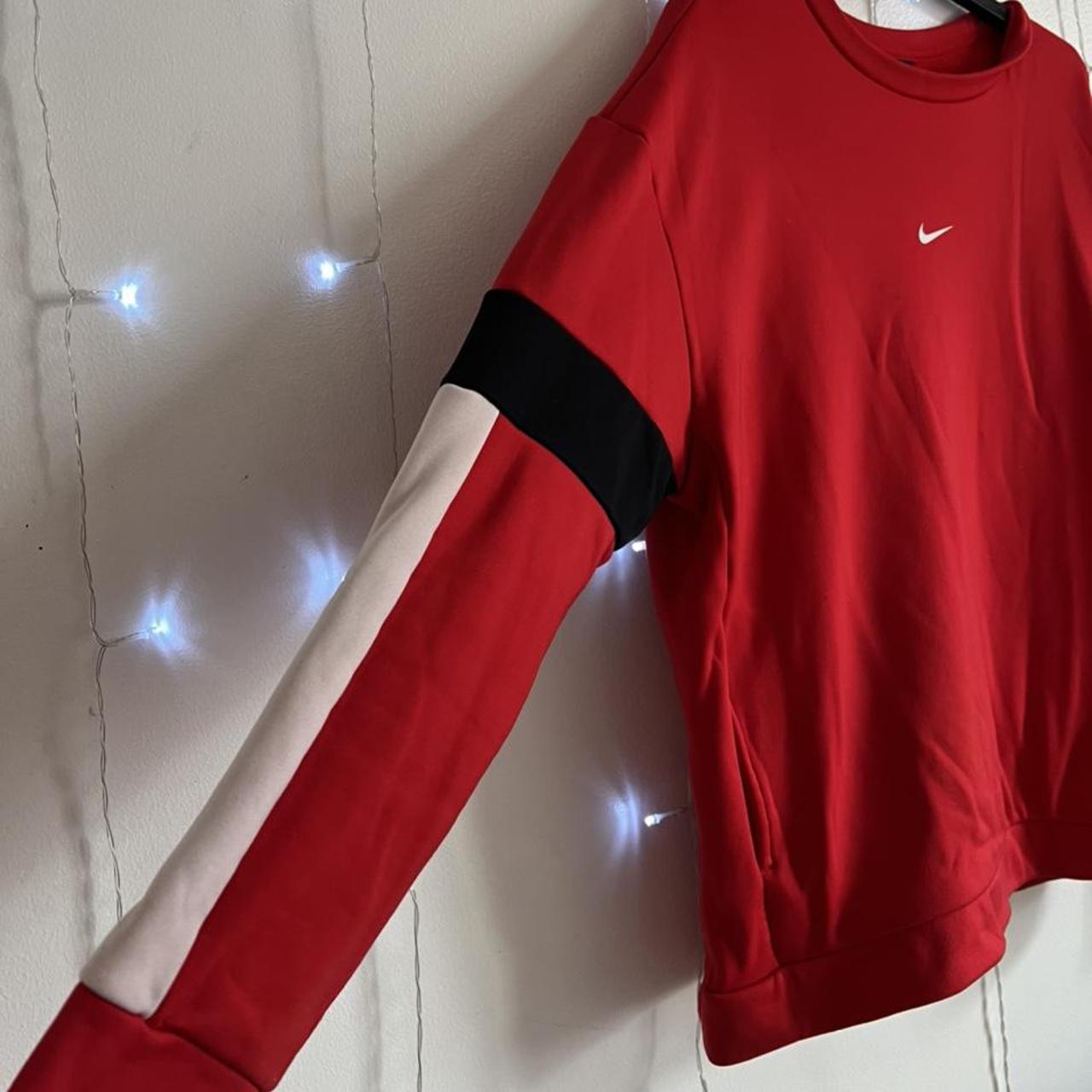 black and red vintage nike sweatshirt