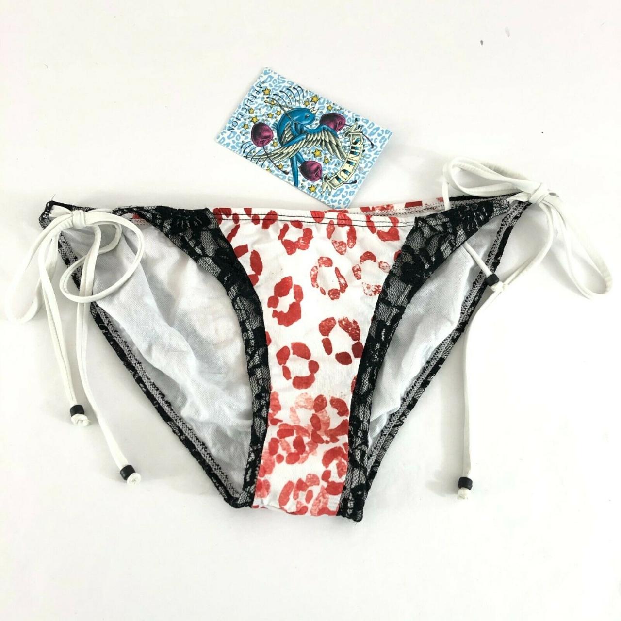 Sinful by Affliction Bikini Bottom Leopard Lace Depop