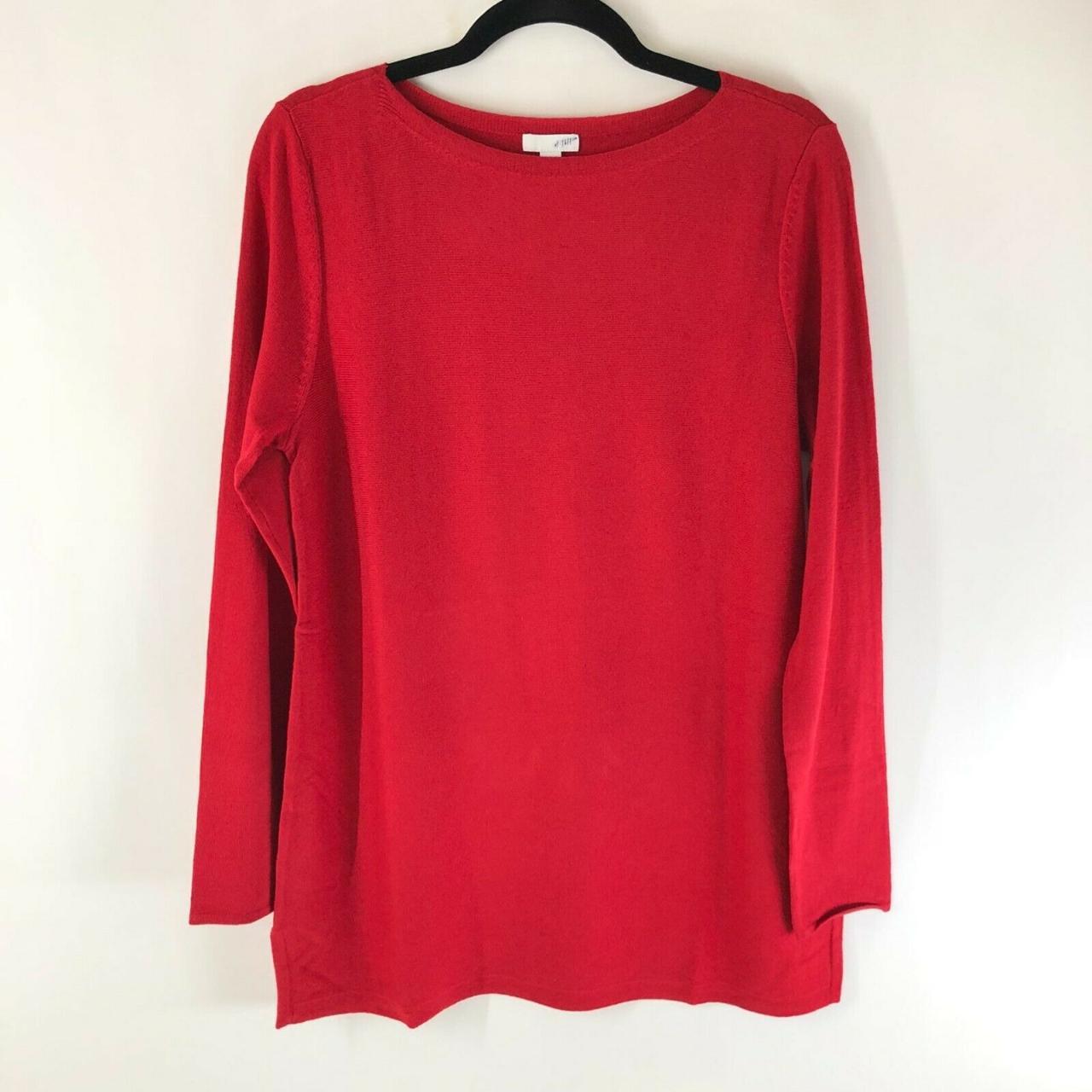 J Jill Womens Tunic Sweater Cotton Blend Boat