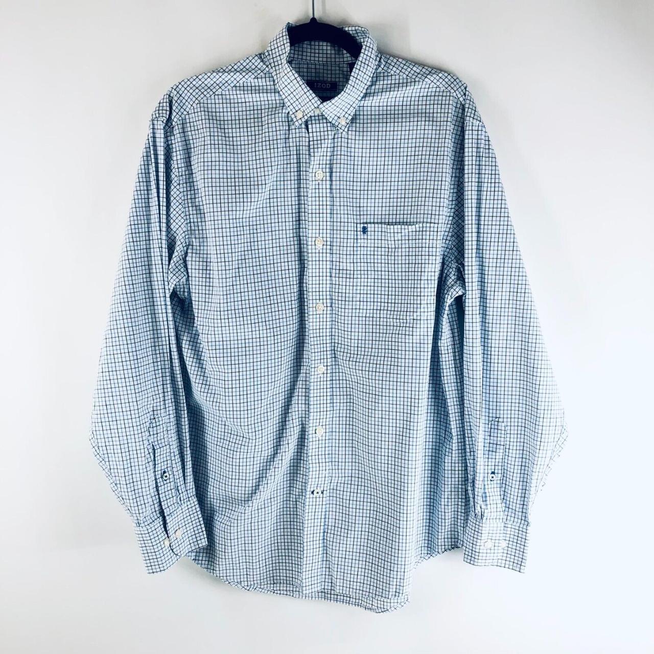 Izod Mens Premium Essentials Button Down Shirt Plaid... - Depop