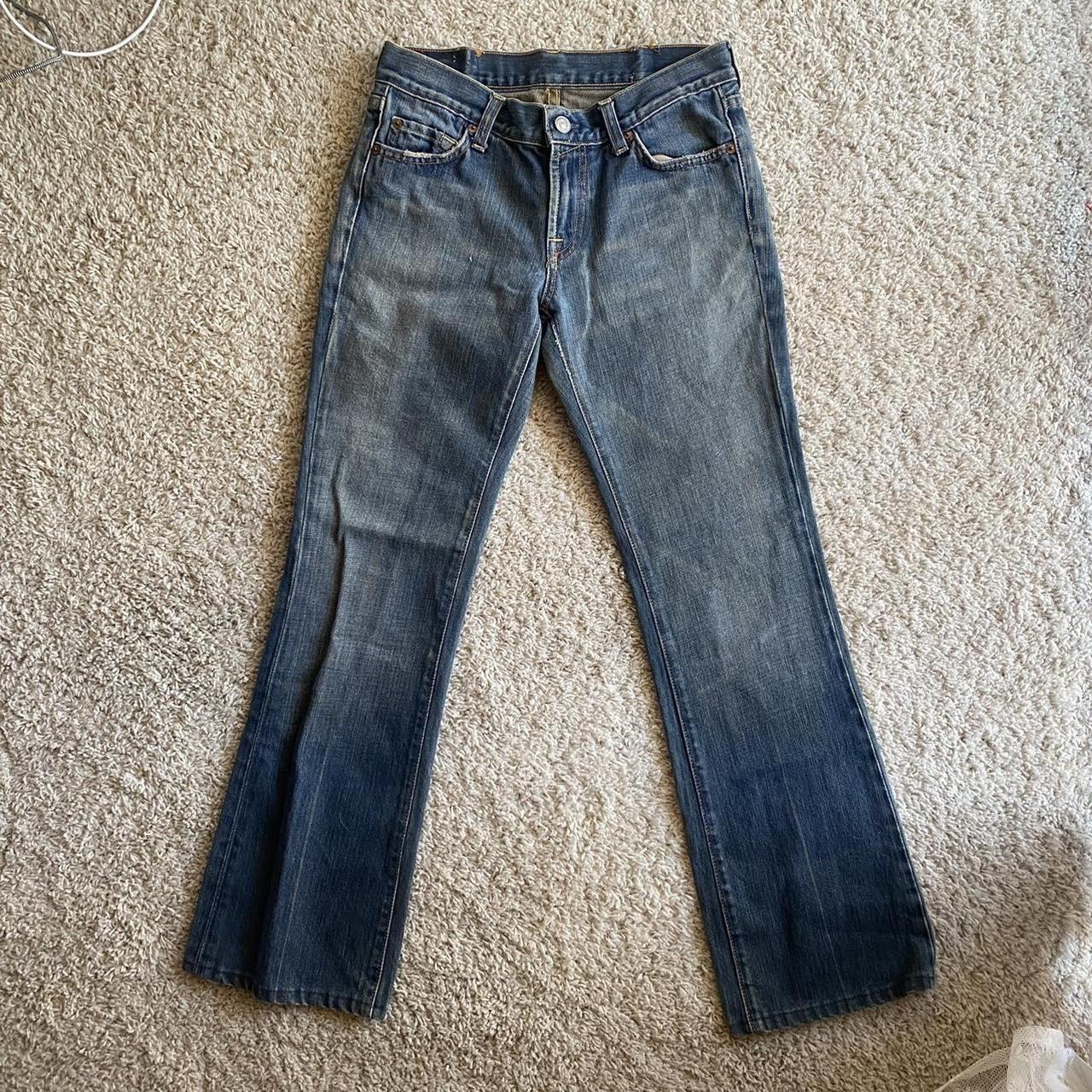 7 for all mankind low waisted jeans inseam:... - Depop