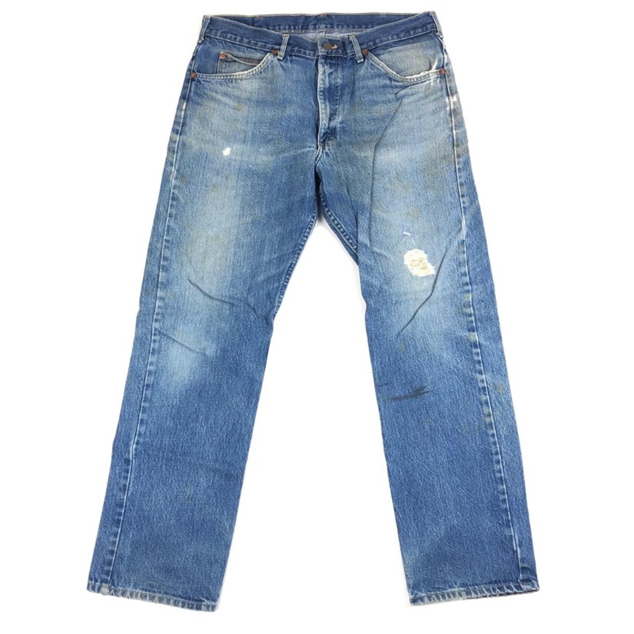 Vintage 80s Lee 200-0147 Straight Leg Distressed...