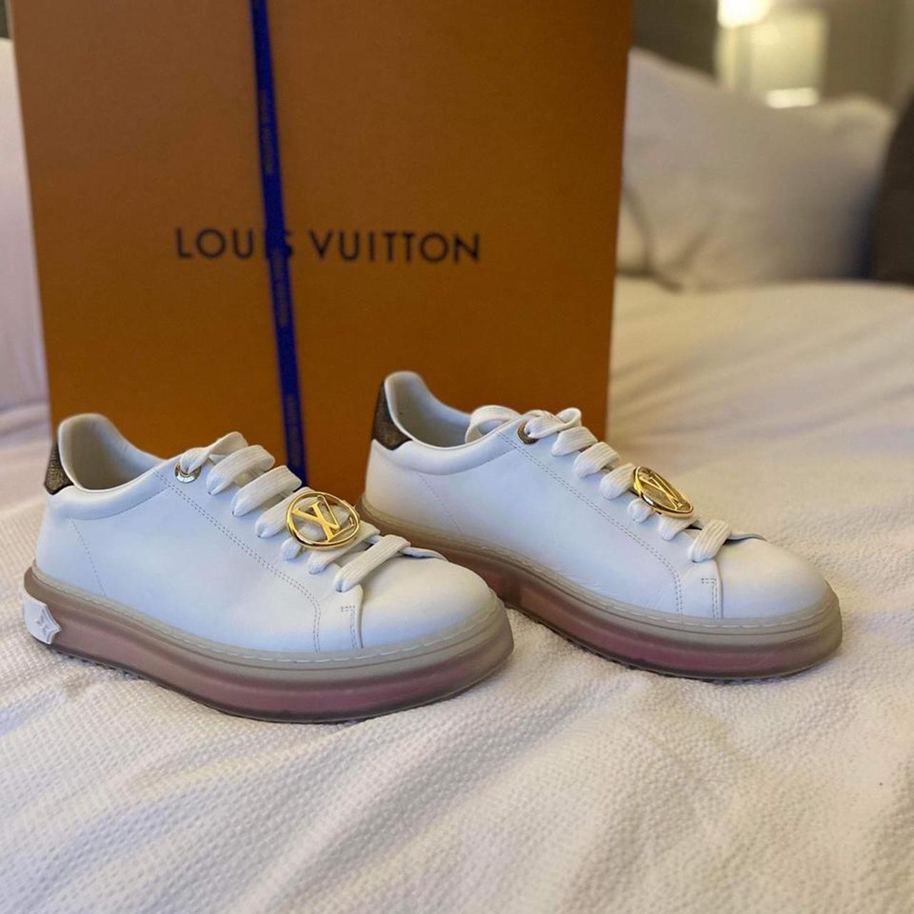 Louis Vuitton time out collection trainers worn once - Depop