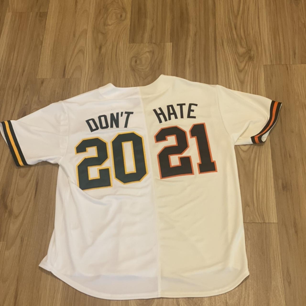 Supreme Don't Hate Baseball Jersey 2 Tone (Large) SS 2021