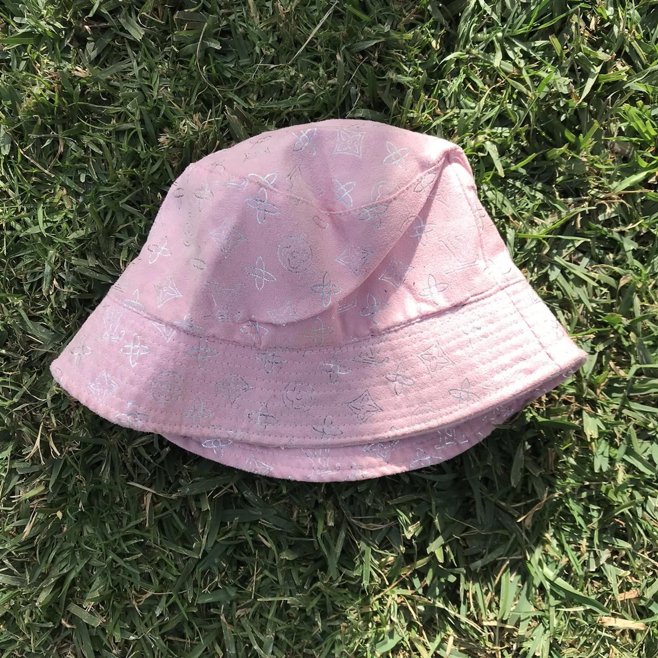 Vintage “LV” bucket hat , Pink with Silver