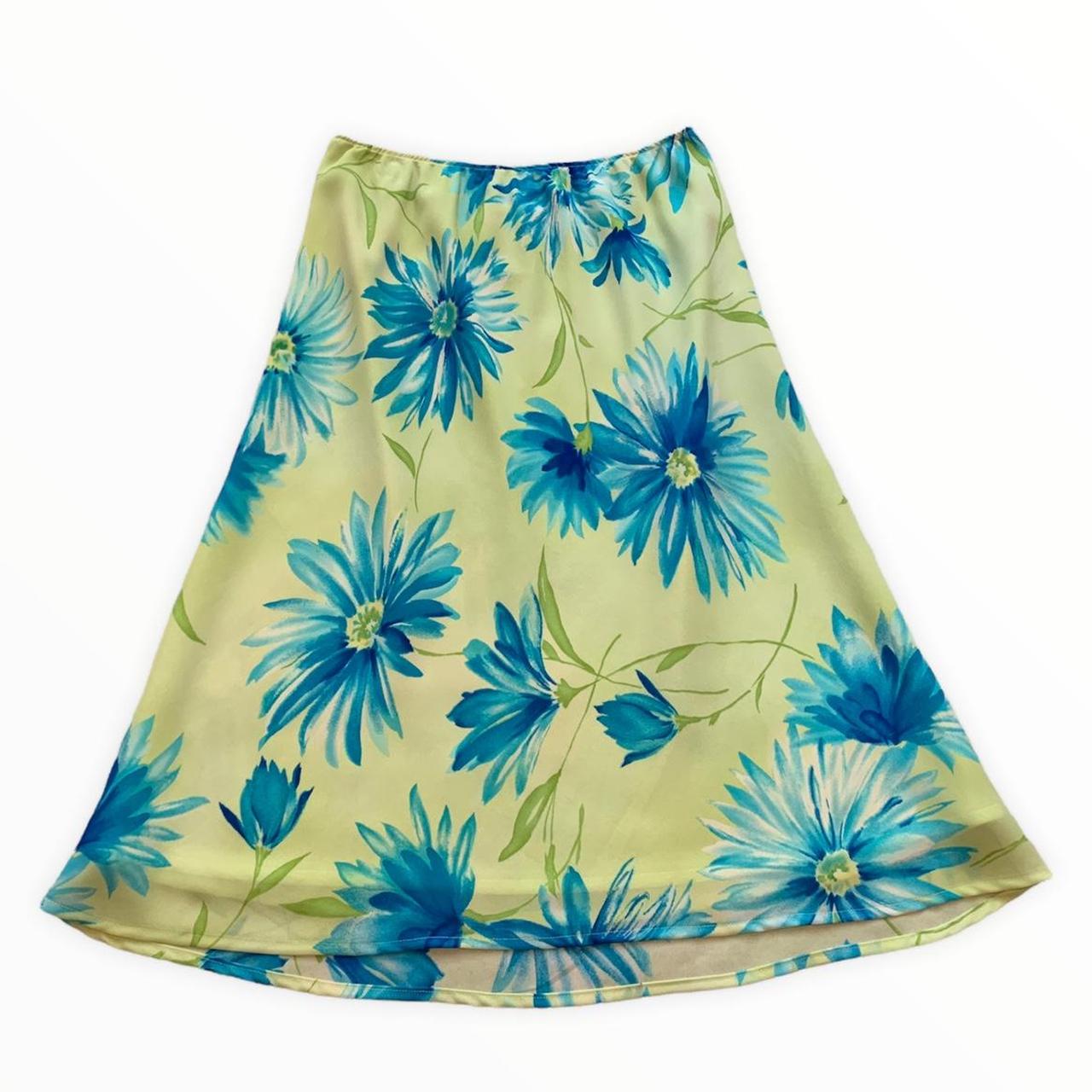 Women's Green and Blue Skirt | Depop