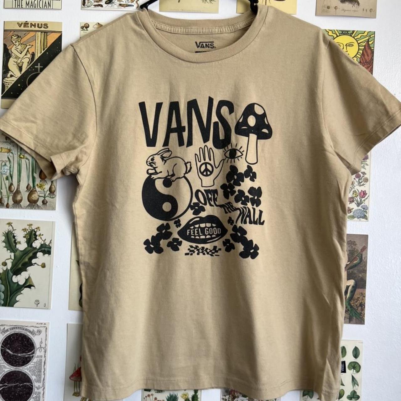 Vans Tan Short Sleeve Tee Size Large lightly used... - Depop