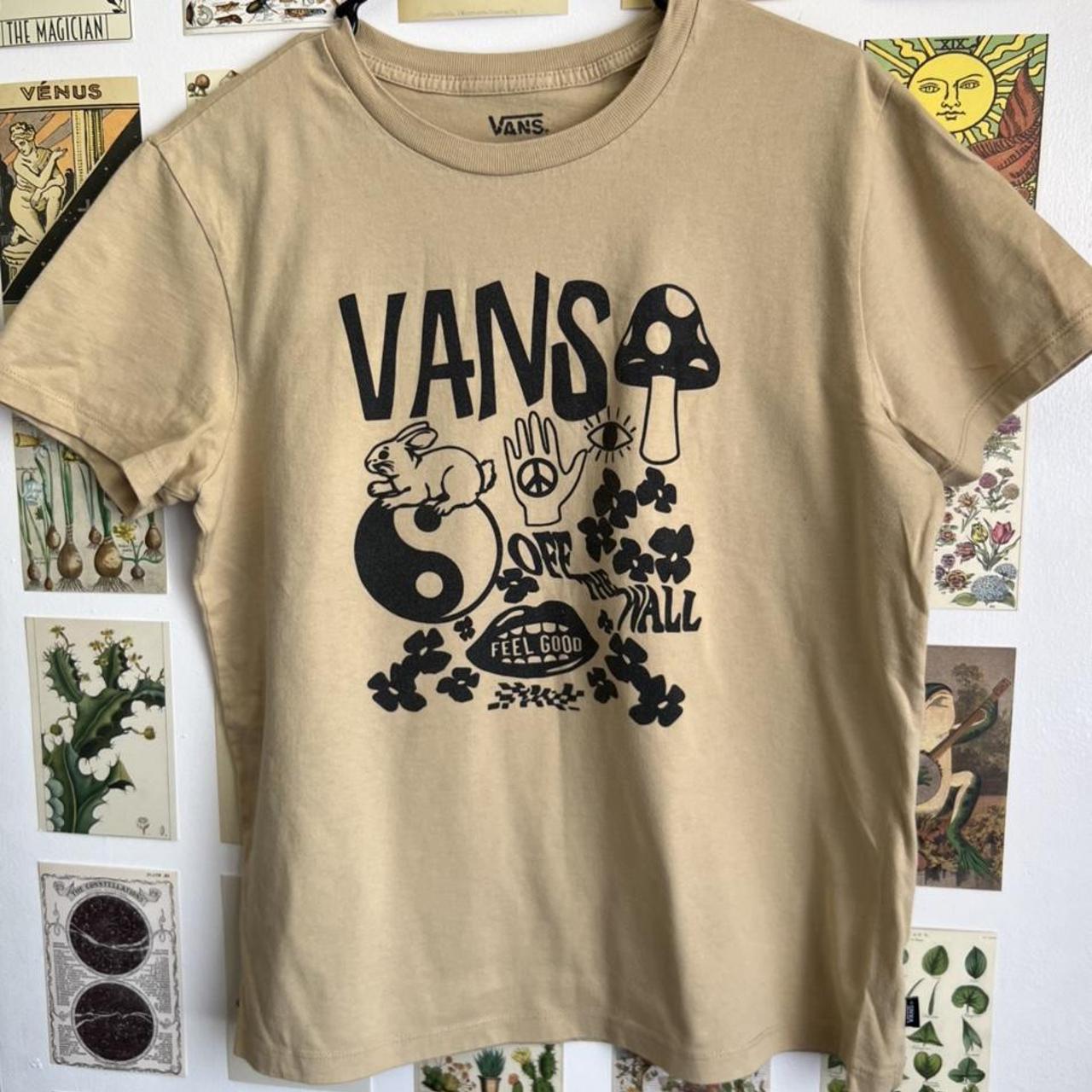 Vans Tan Short Sleeve Tee Size Large lightly used... - Depop