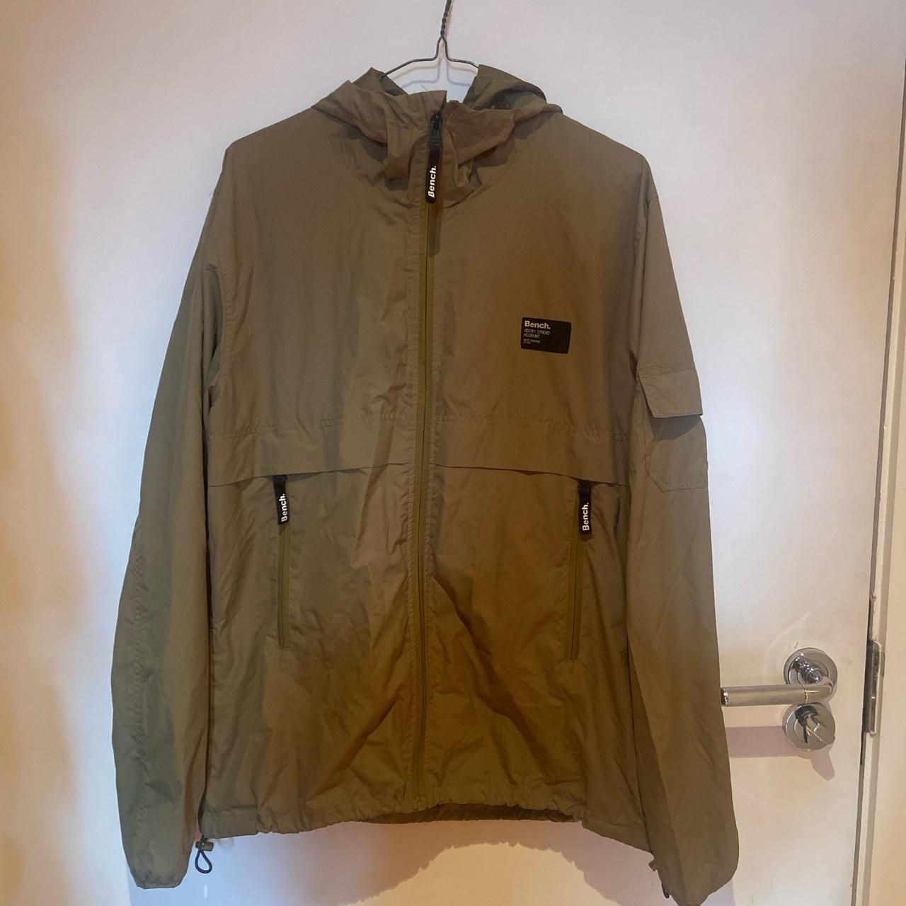 Bench khaki lightweight rain jacket. Size medium.... - Depop