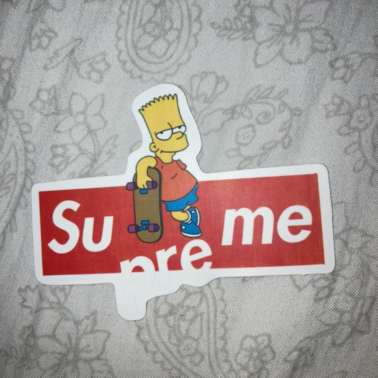 Supreme simpson sticker sale