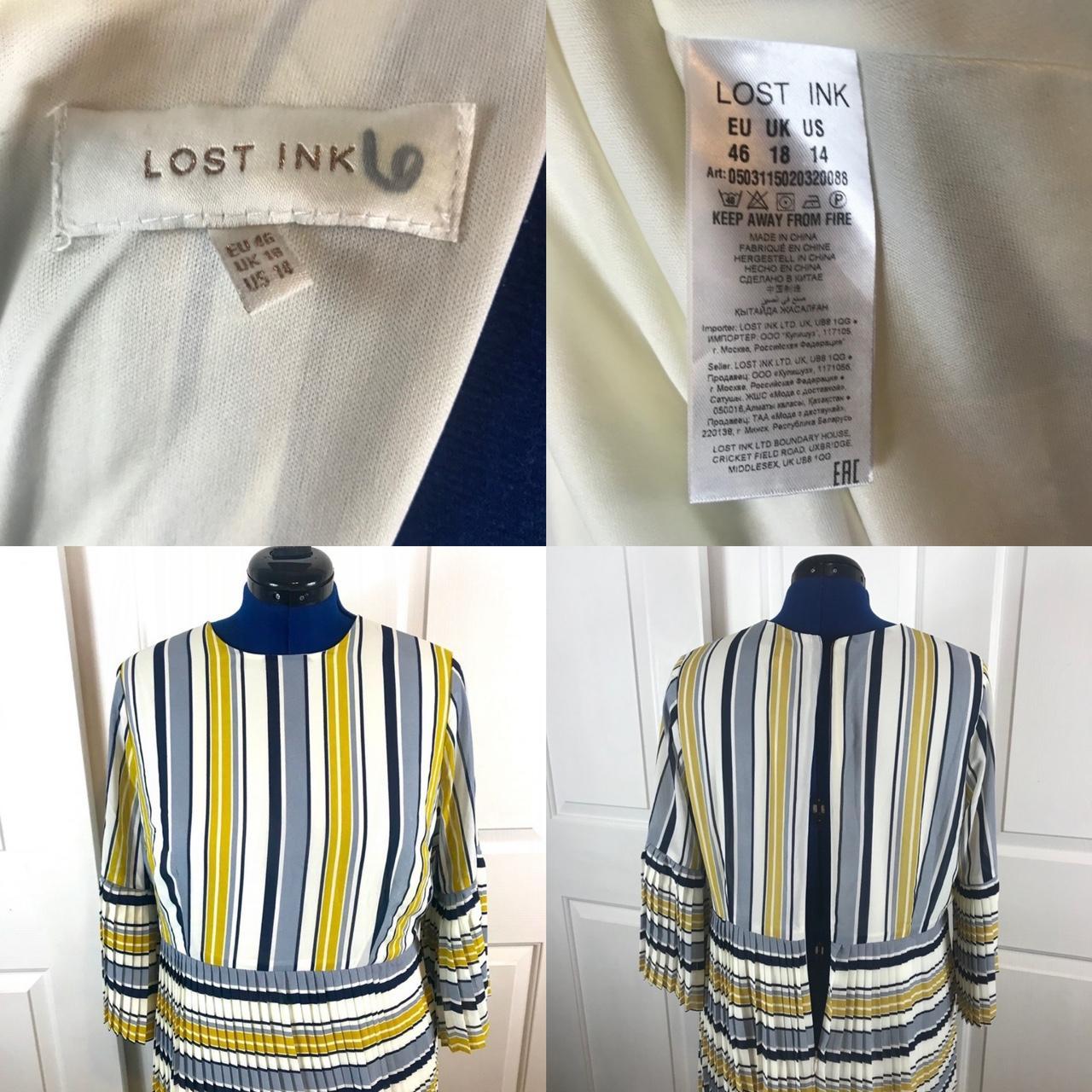 Product Image 2 - Lost Ink US14 grey/yellow/white stripe