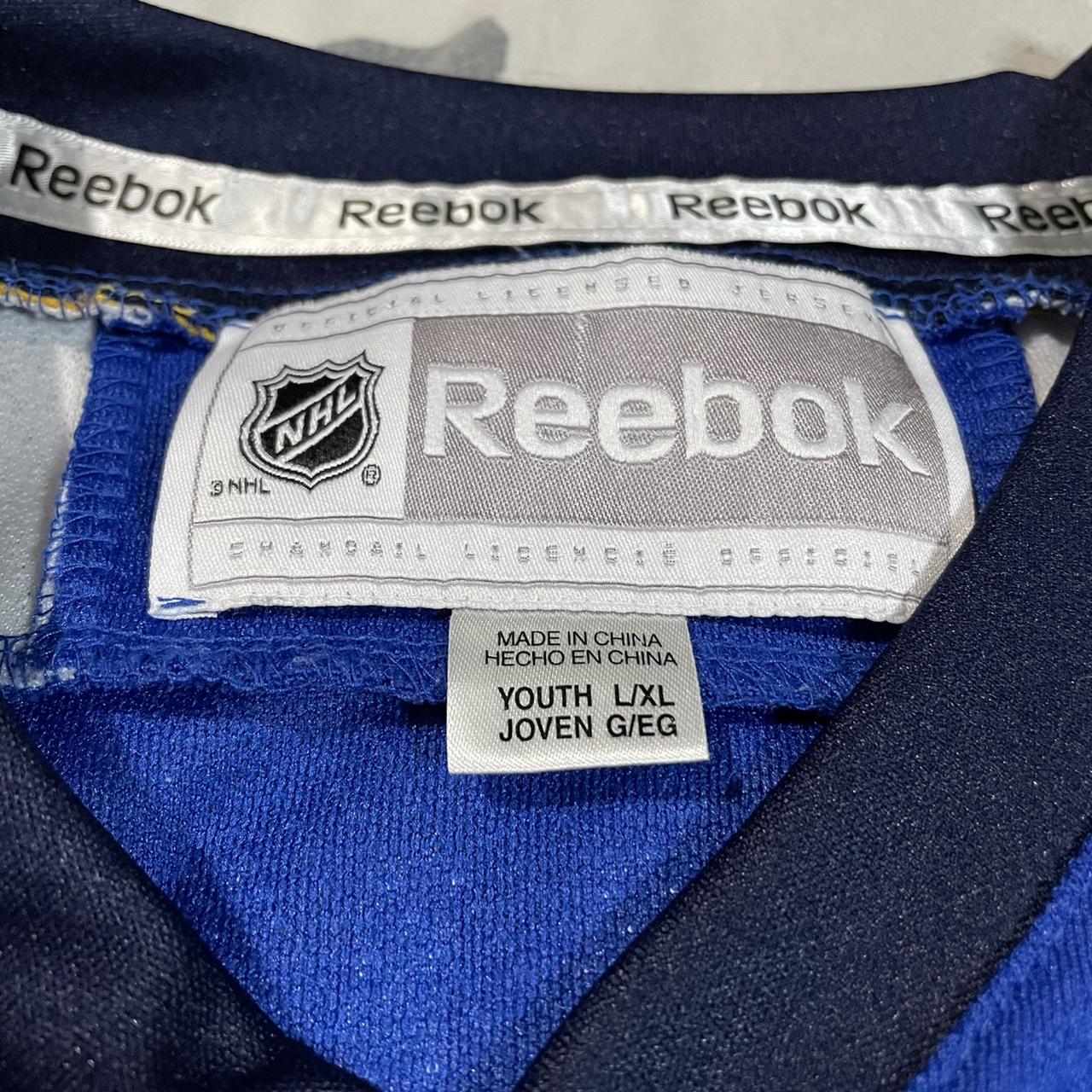 Reebok Men's Blue and Yellow T-shirt | Depop