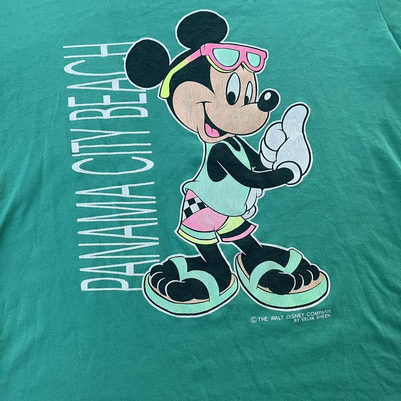 Vintage 90s Velva Sheen Mickey Mouse Panama City... - Depop