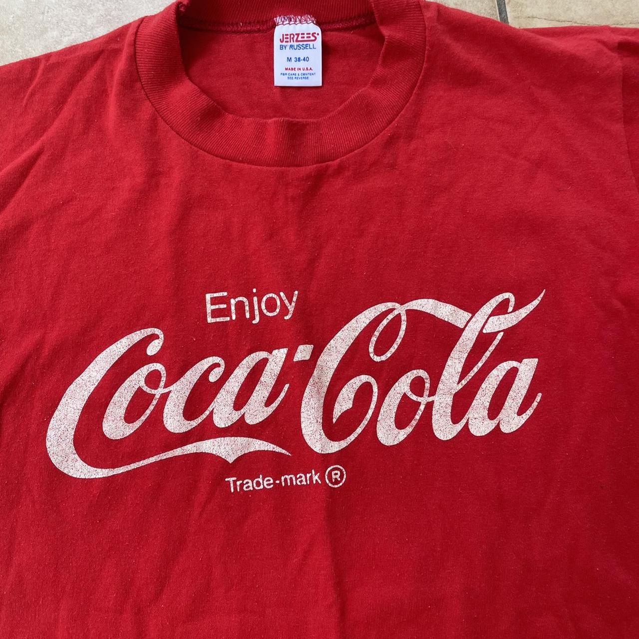 Vintage S Jerzees Coca Cola Soda Drink Promo Depop