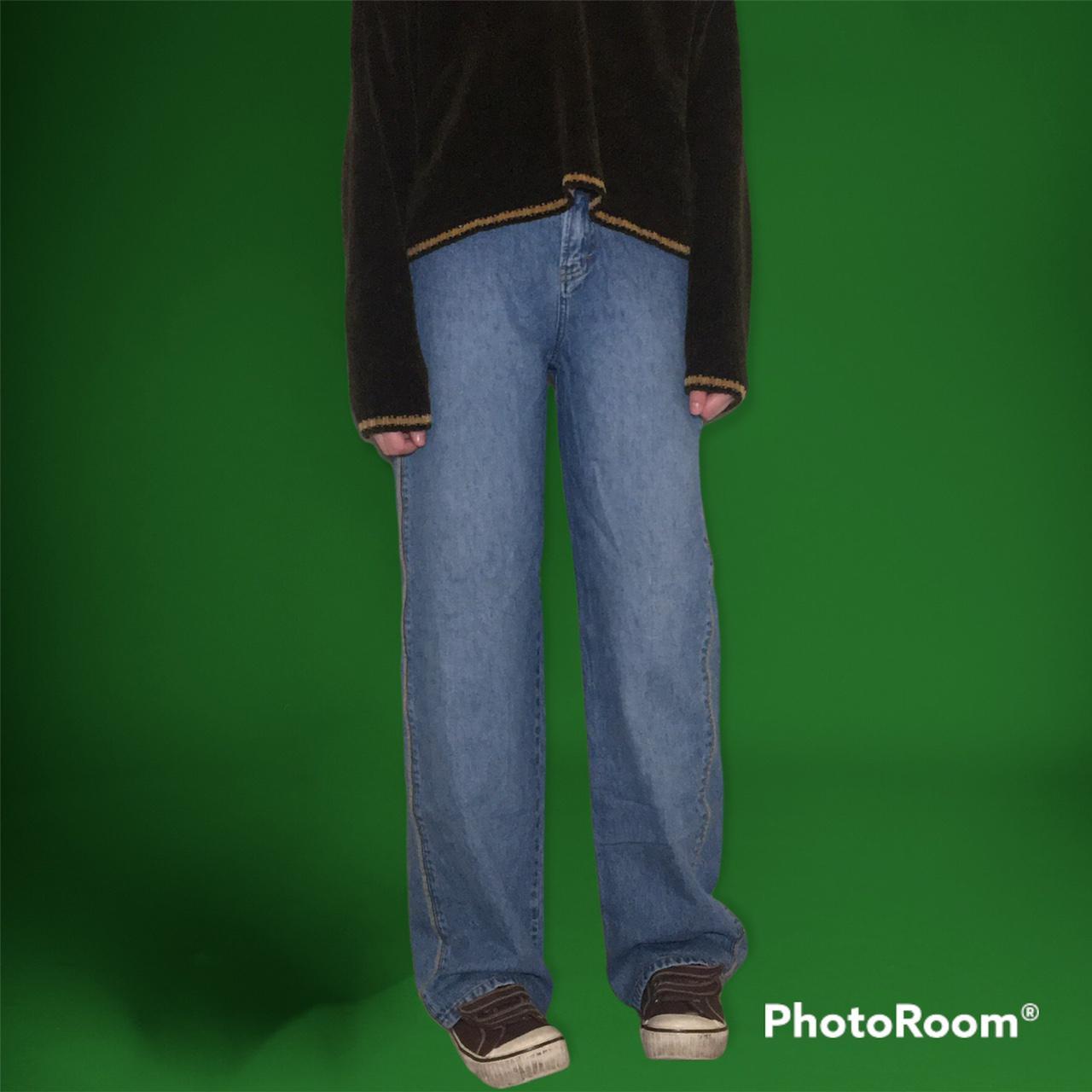 Y2K BAGGY SKATER JEANS Super cute high waisted wide... Depop