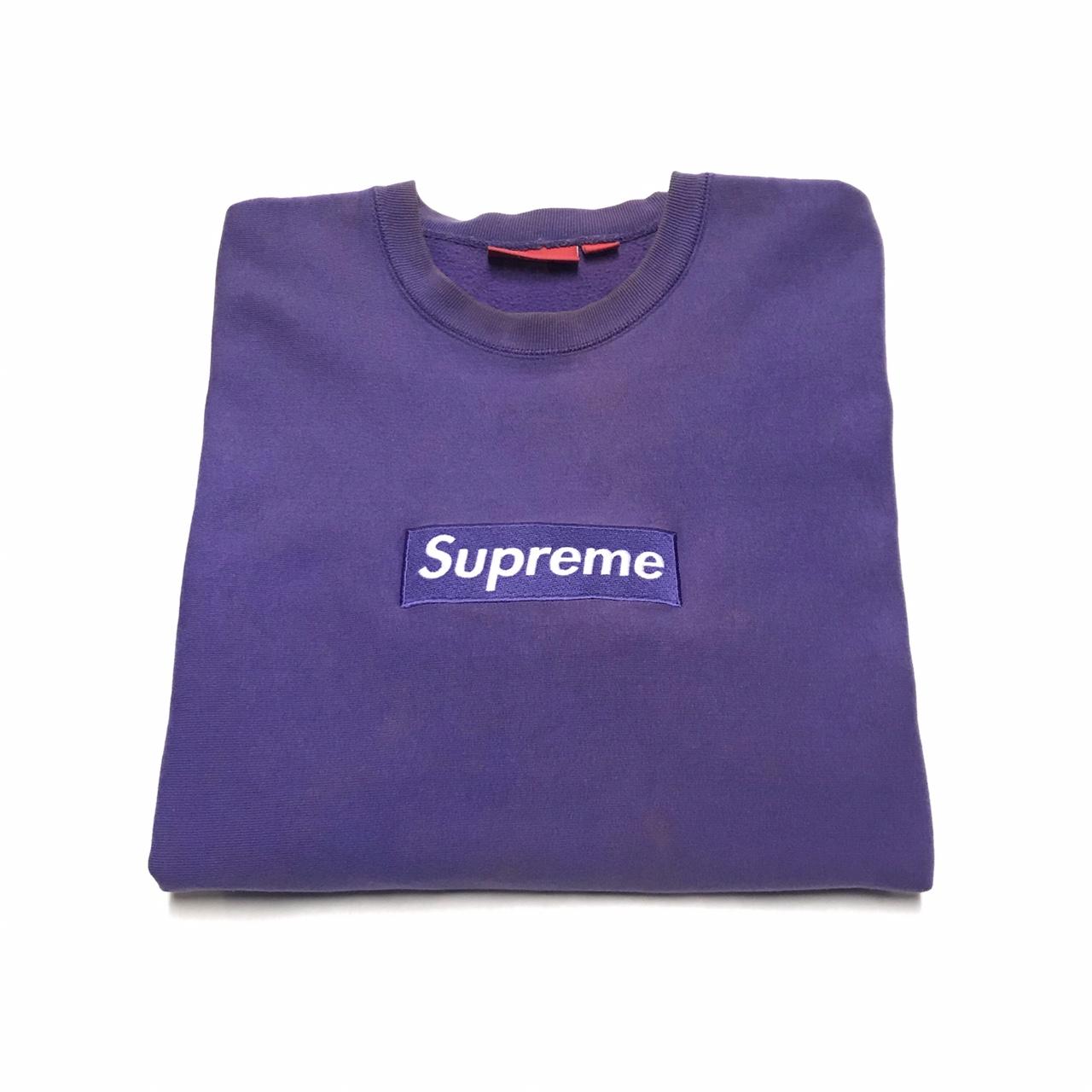 Supreme Box Logo Crewneck (FW18) Dark Green Size - Depop