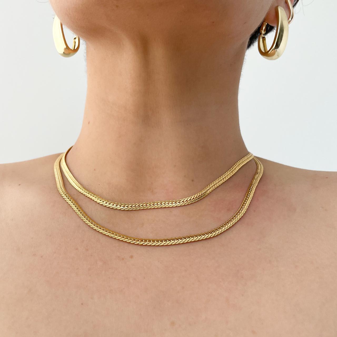 The Herringbone Chain In Yellow Gold - Eliza Wills Jewellery