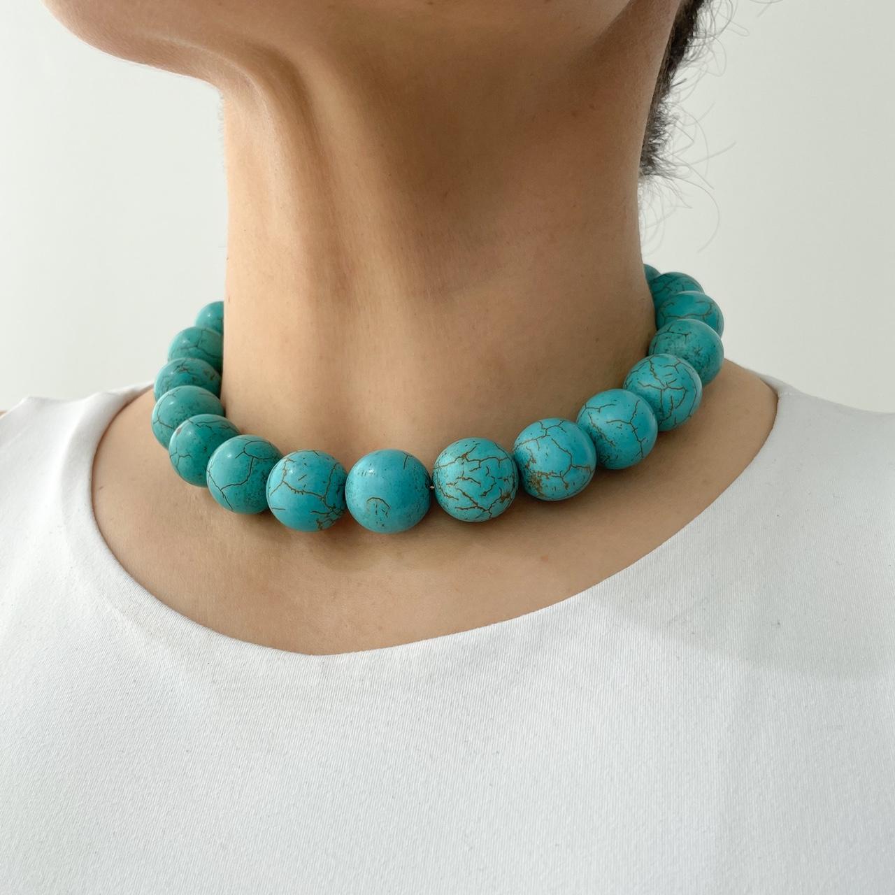 Turquoise hot sale necklace statement