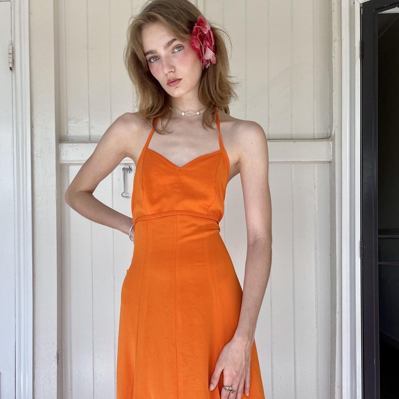 Women's Orange Dress | Depop