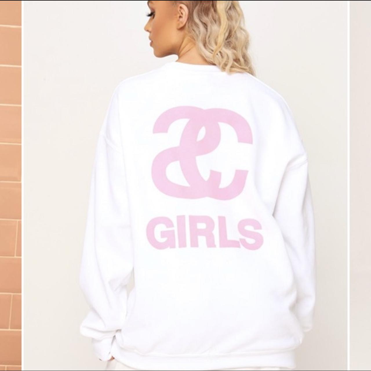 White ‘girls’ hoodie/ Sophia and cinzia