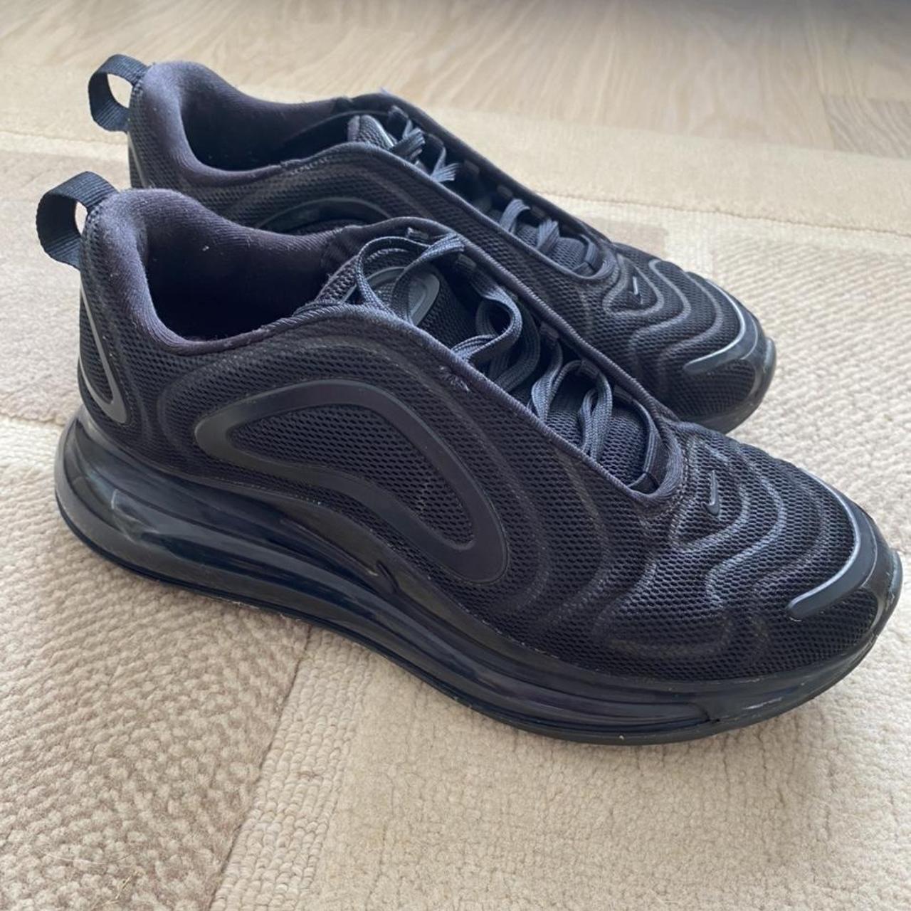 Nike Air Max 720 All black Size 5 A few scuffs but... - Depop