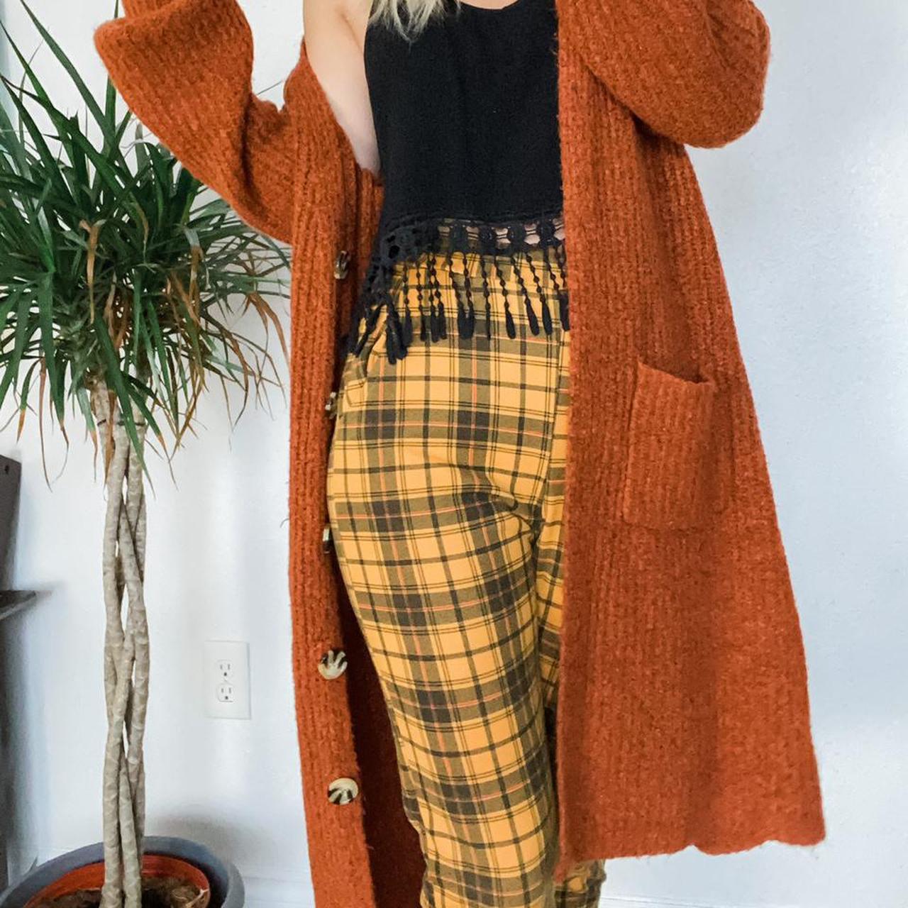 Yellow Plaid Pants // Size US 2, very stretchy //... Depop