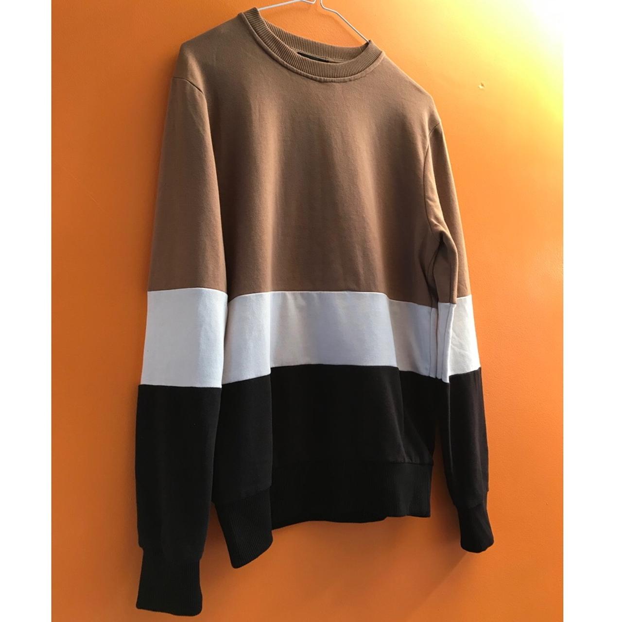 New look colour block jumper in Brown... Depop
