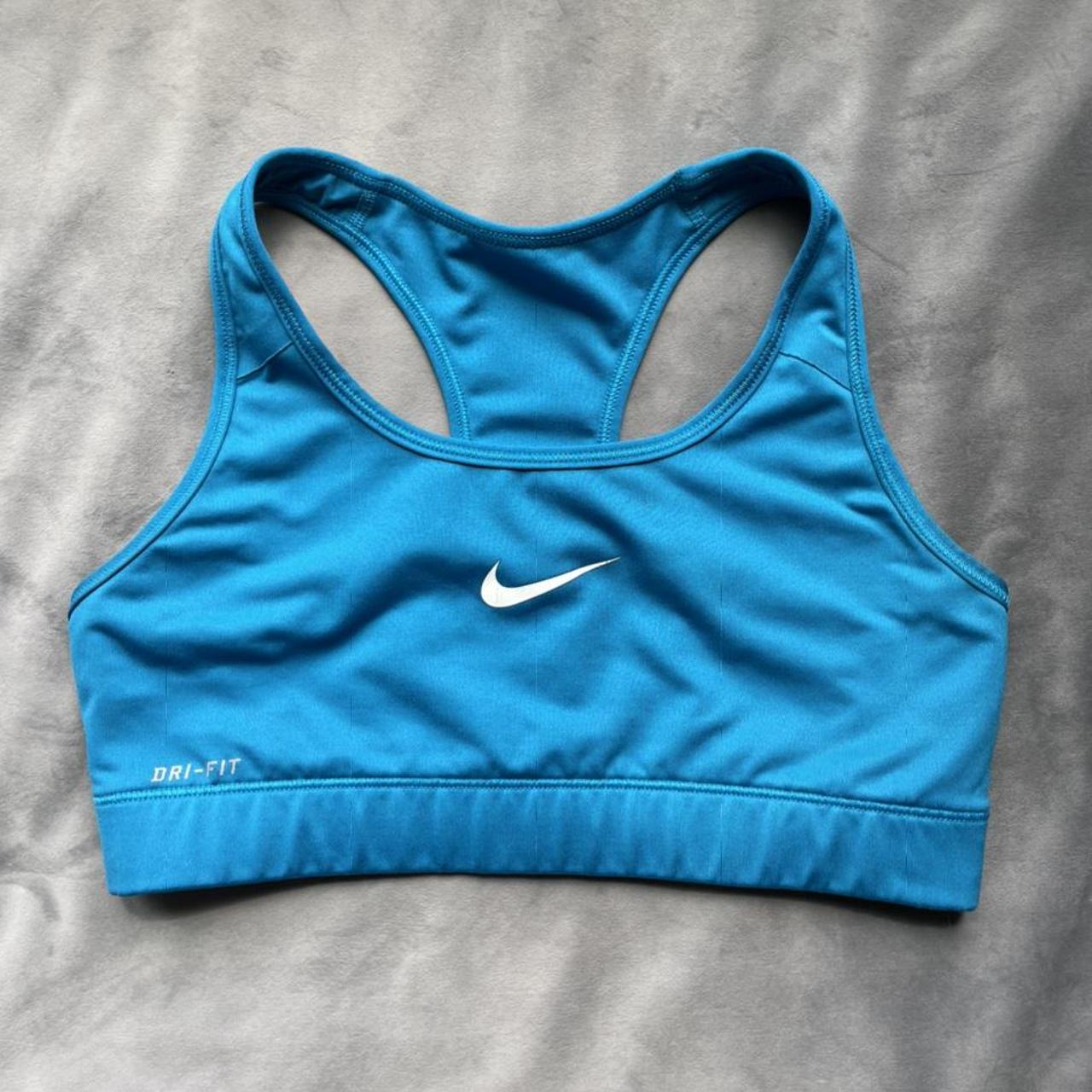 blue nike sports bra size small Depop