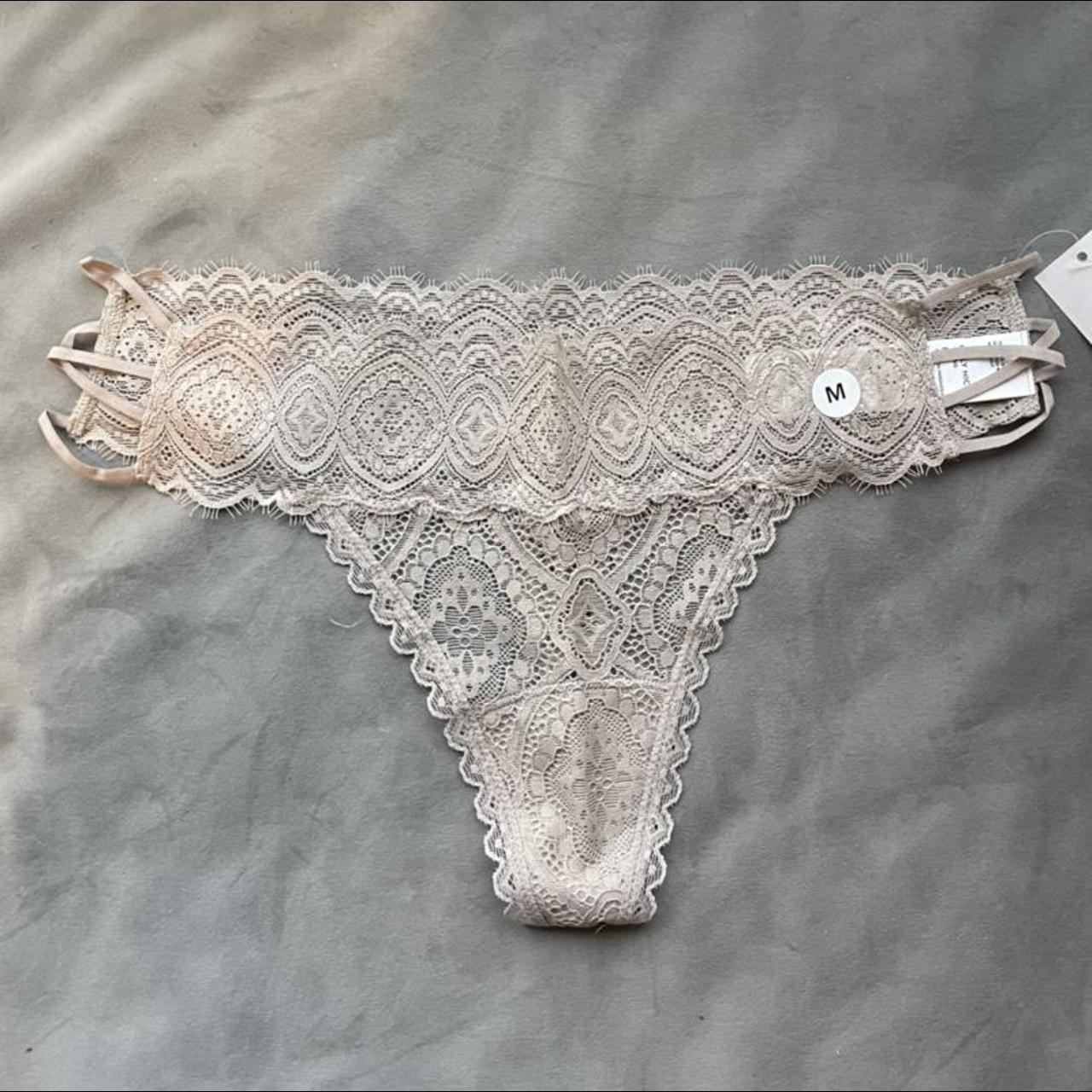 Hollister Gilly Hicks Lace String Thong Underwear in White