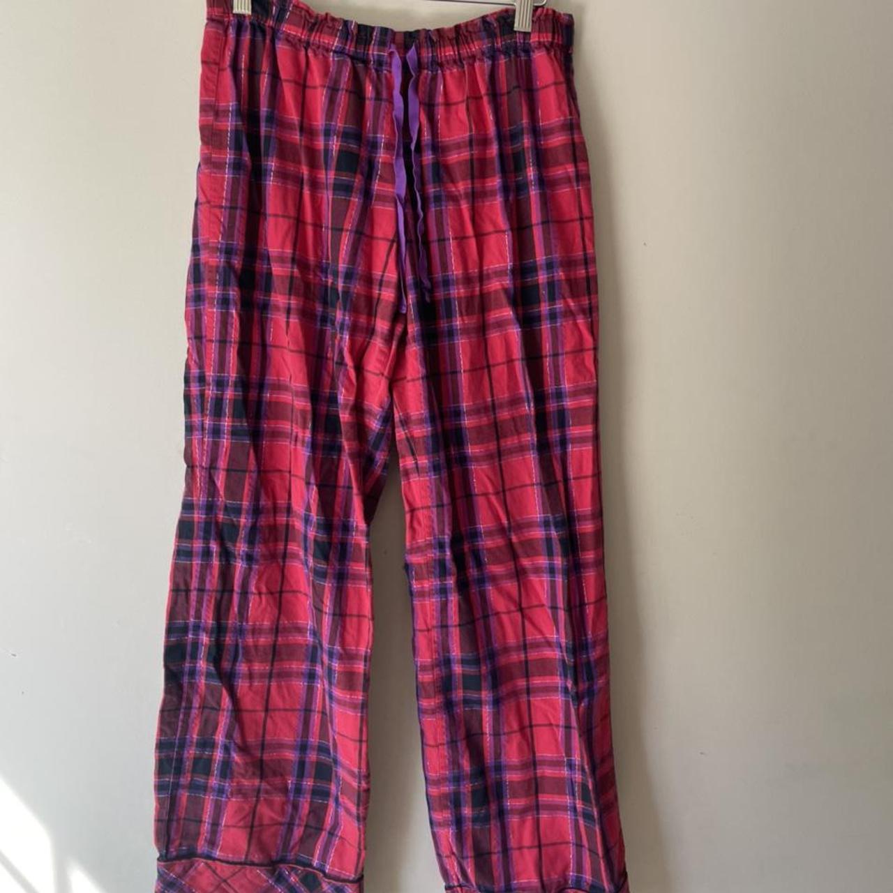 victoria’s secret plaid pajama pants size medium - Depop