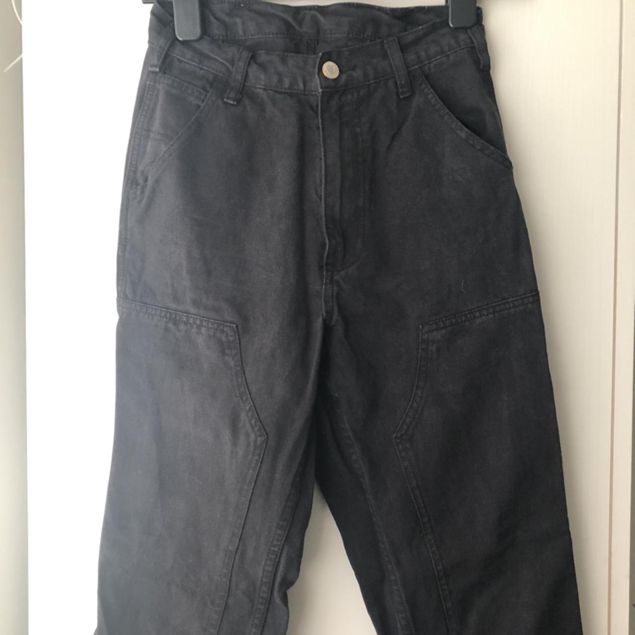 Brandy Melville Talia Dark Wash Cargo Jeans Super - Depop