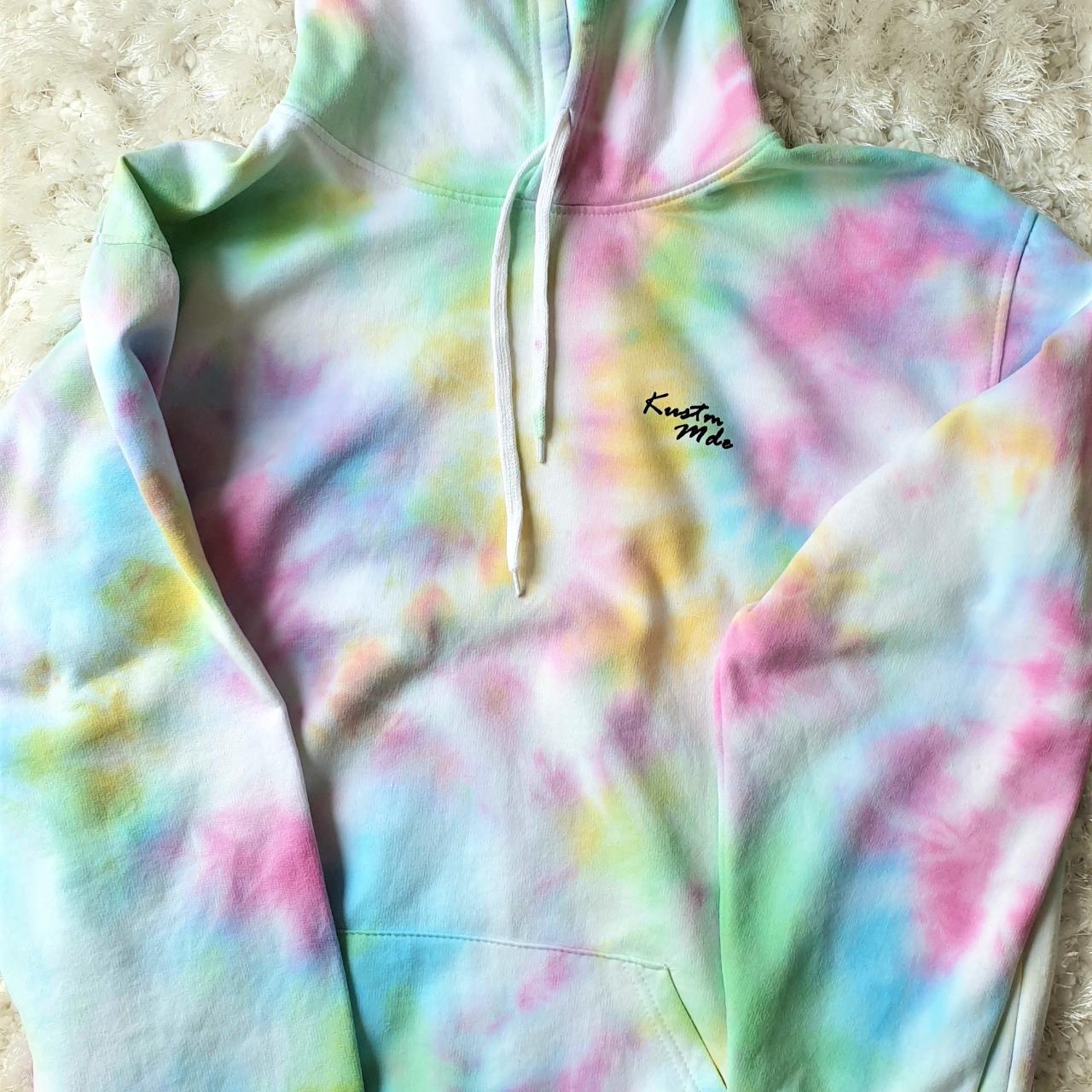 Women's Pink and Blue Hoodie | Depop