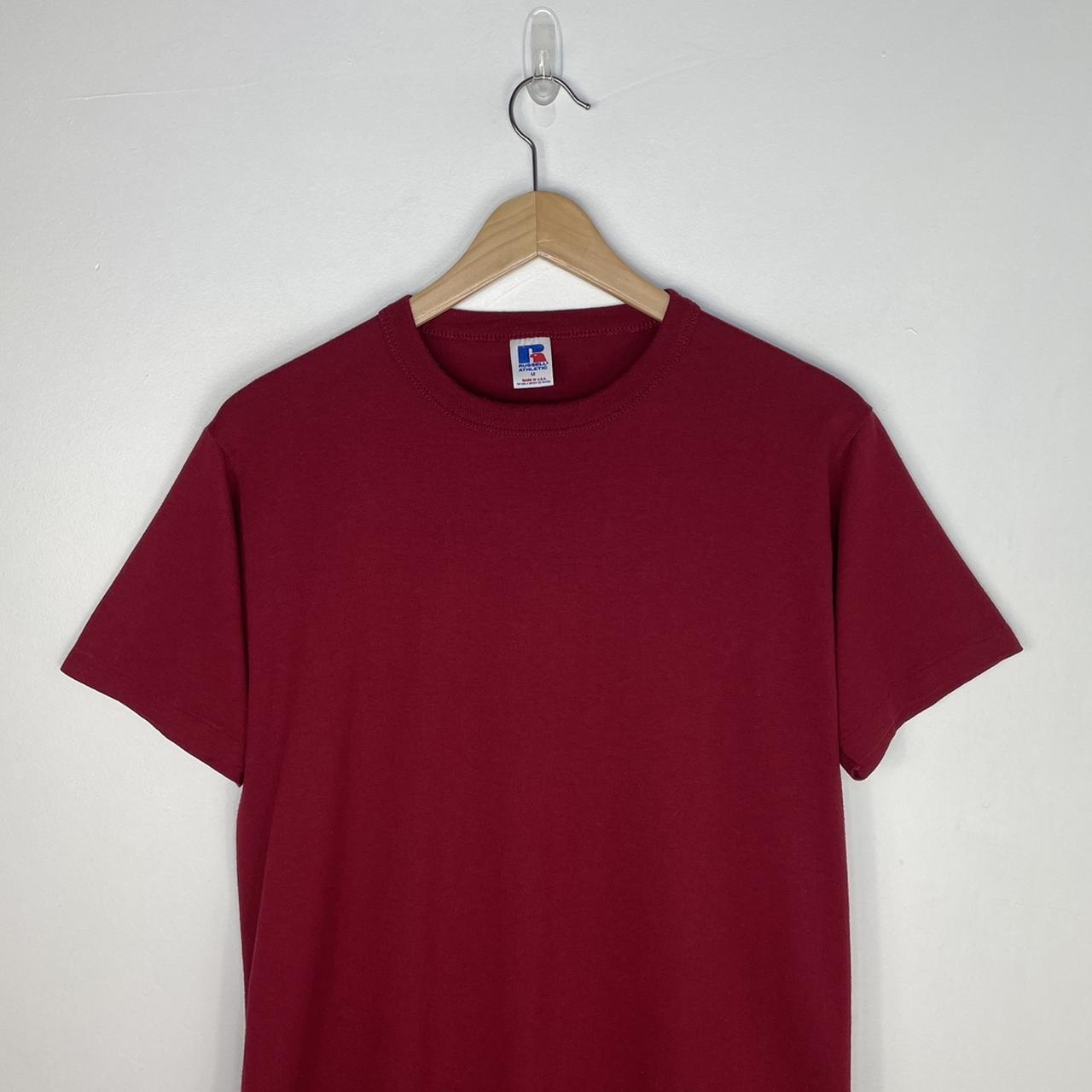 Vintage Russell Athletic Red Shirt Single Stitch Men... Depop