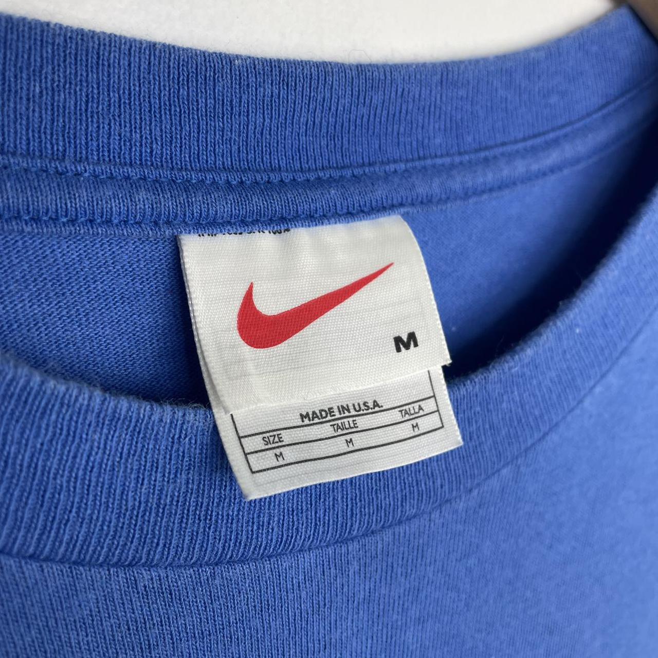 Nike Men's Blue and White T-shirt | Depop