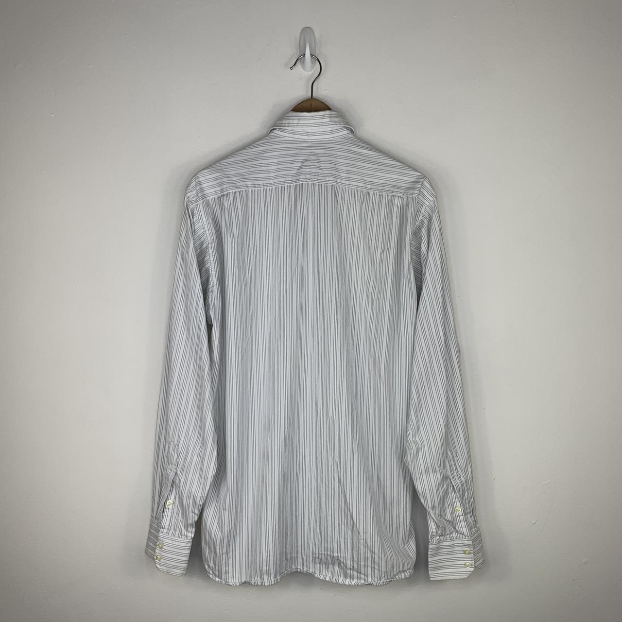 Burberry Button Up Stripe Shirt, has mark on lower... - Depop