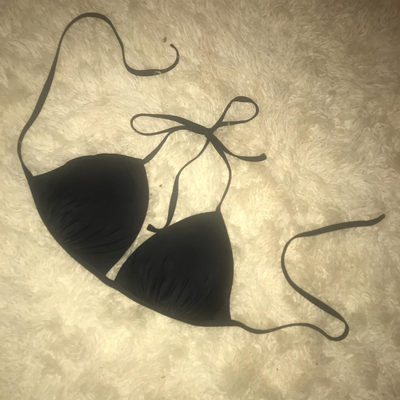 NEW LOOK black bikini top UK 16 I’d say is about... Depop