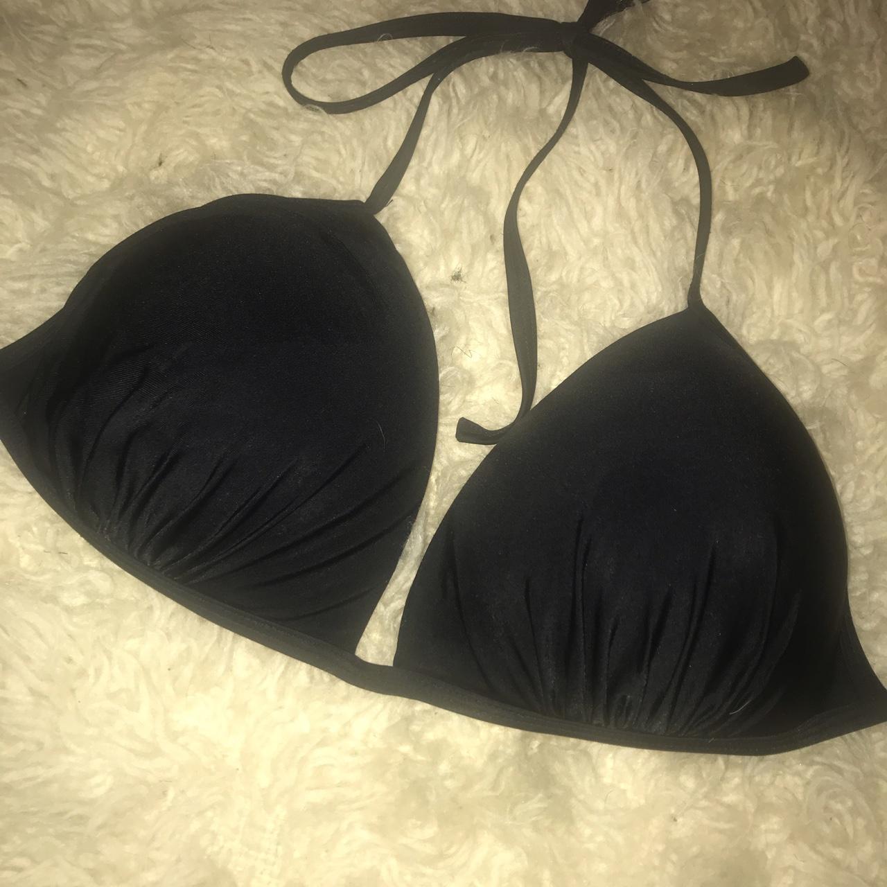 NEW LOOK black bikini top UK 16 I’d say is about... Depop