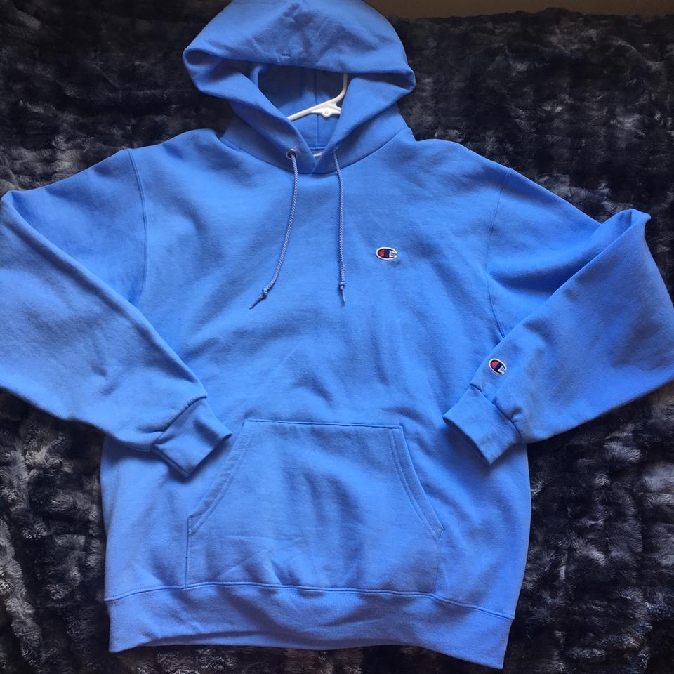 baby blue champion hoodies