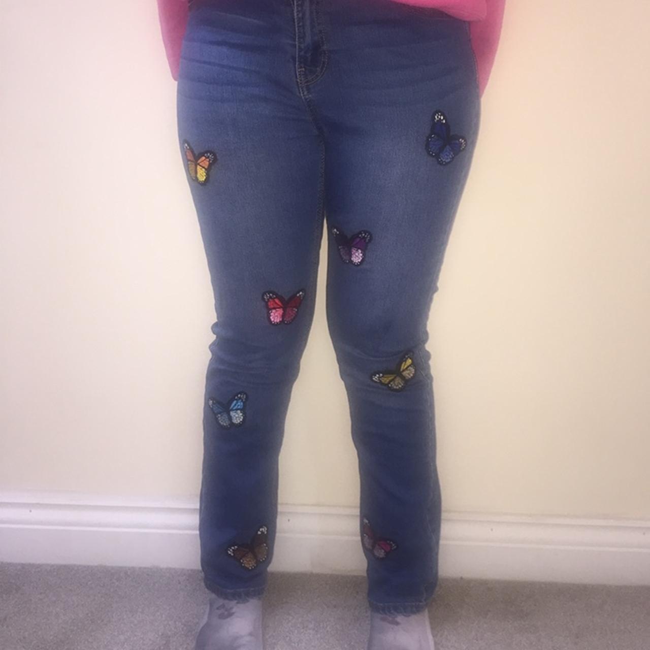 Diy Aesthetic Painted Jeans Butterfly Bee Painting On Jeans Sales